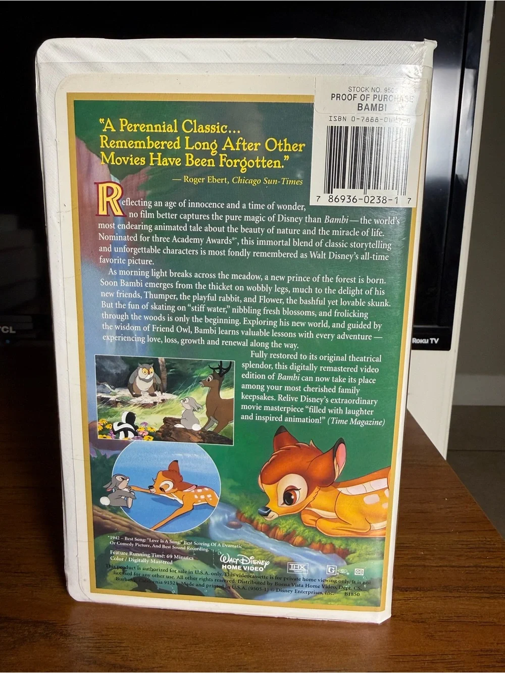 Disney Bambi VHS Tape Lot - Black Diamond Edition & 55th Anniversary Masterpiece